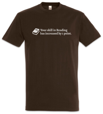 Reading Skill T-Shirt RPG MMORPG Role Play Books Love addicted Teacher Student