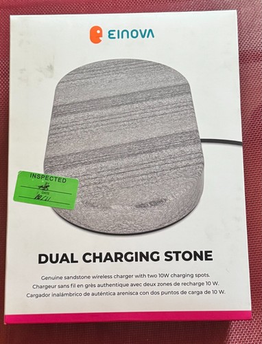 Einova Wireless Dual Charging Stone w/ 10W Fast Charging SANDSTONE RTL$119 - 第 1/2 張圖片