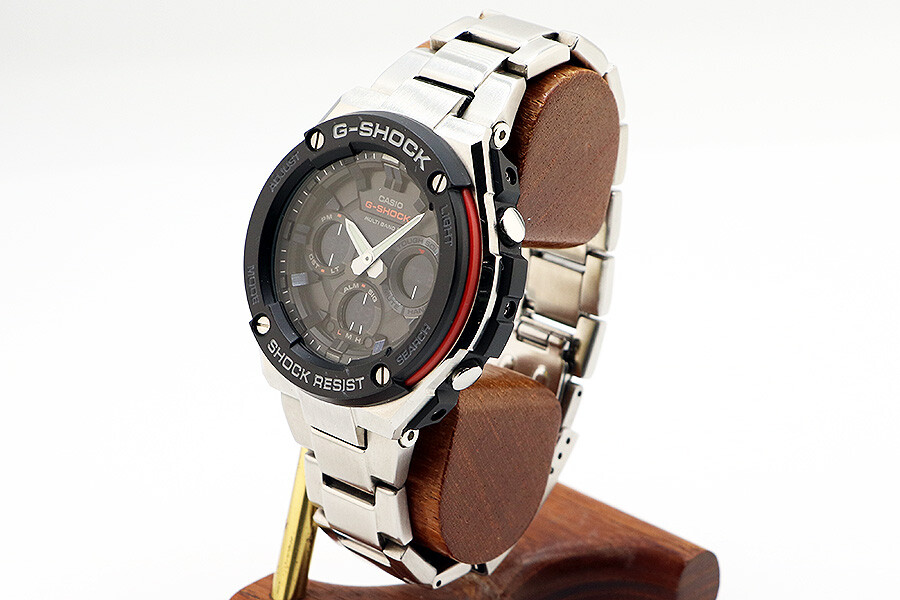 CASIO G-SHOCK GST-W1000D 5444 Solar Black Silver SS Round