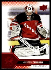 Kristen Campbell Red 2022-23 Upper Deck Team Canada Women #65 Hockey Card