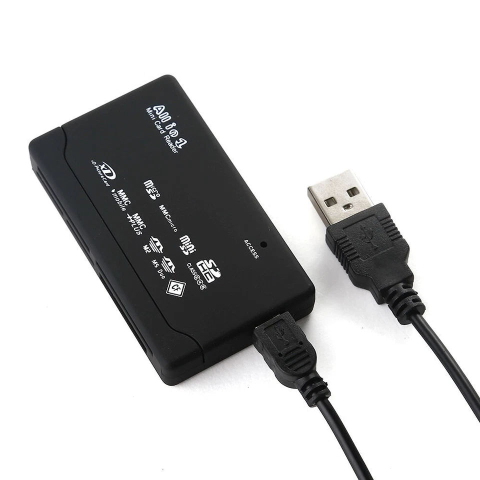 Memory Card Reader All in One 1 USB Adapter SD SDHC Mini Micro M2 MMC XD CF MS - Image 4 of 4