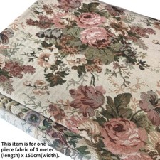 Retro Jacquard Rose Blumen Stoff DIY Material für Sofa Stuhl Abdeckung Basteln