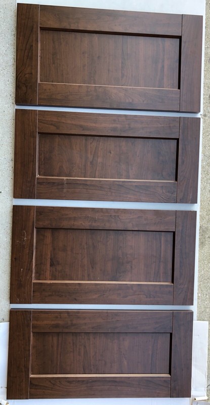 (4X) Ikea Rockhammar Brown 24" X 12" Cabinets Drawer Fronts  Akurum Rationell