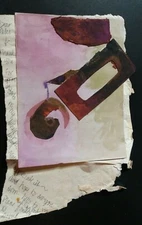 SIGRID BURTON Abstract California Vintage Original Painting Abstract Peter Frank