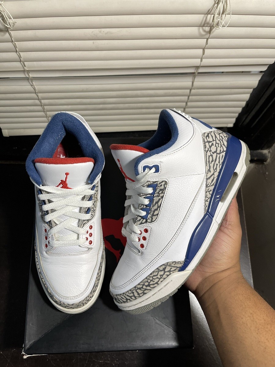 Jordan 3 Retro OG Mid True Blue Size 8 Decent Condition
