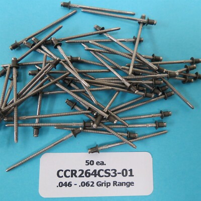 Ccr Rivets CCR264CS3-01 (50 ea) Cherry Aircraft Anchor Nut Plate Rivets .046-.062 ...