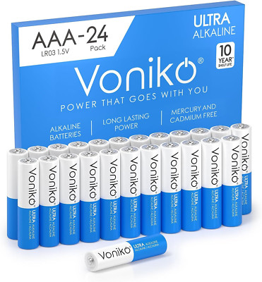 Voniko - Premium Grade AAA Batteries - 24 Pack - Alkaline Triple a Battery - Ult