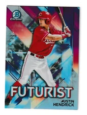 2021 Bowman Chrome Futurist #FUT-AH Austin Hendrick Cincinnati Reds