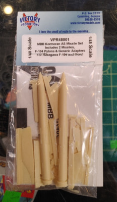 VICTORY PRODUCTIONS VPR48001 MBB KORMORAN AS MISSILE (2 MISSILES) F-104 SET