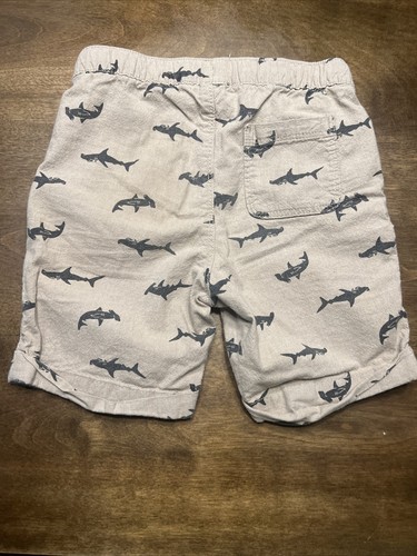 EUC Old Navy Boys Tan Shark Elastic Waist Drawstring Stretch Shorts Size 4 - 第 2/2 張圖片