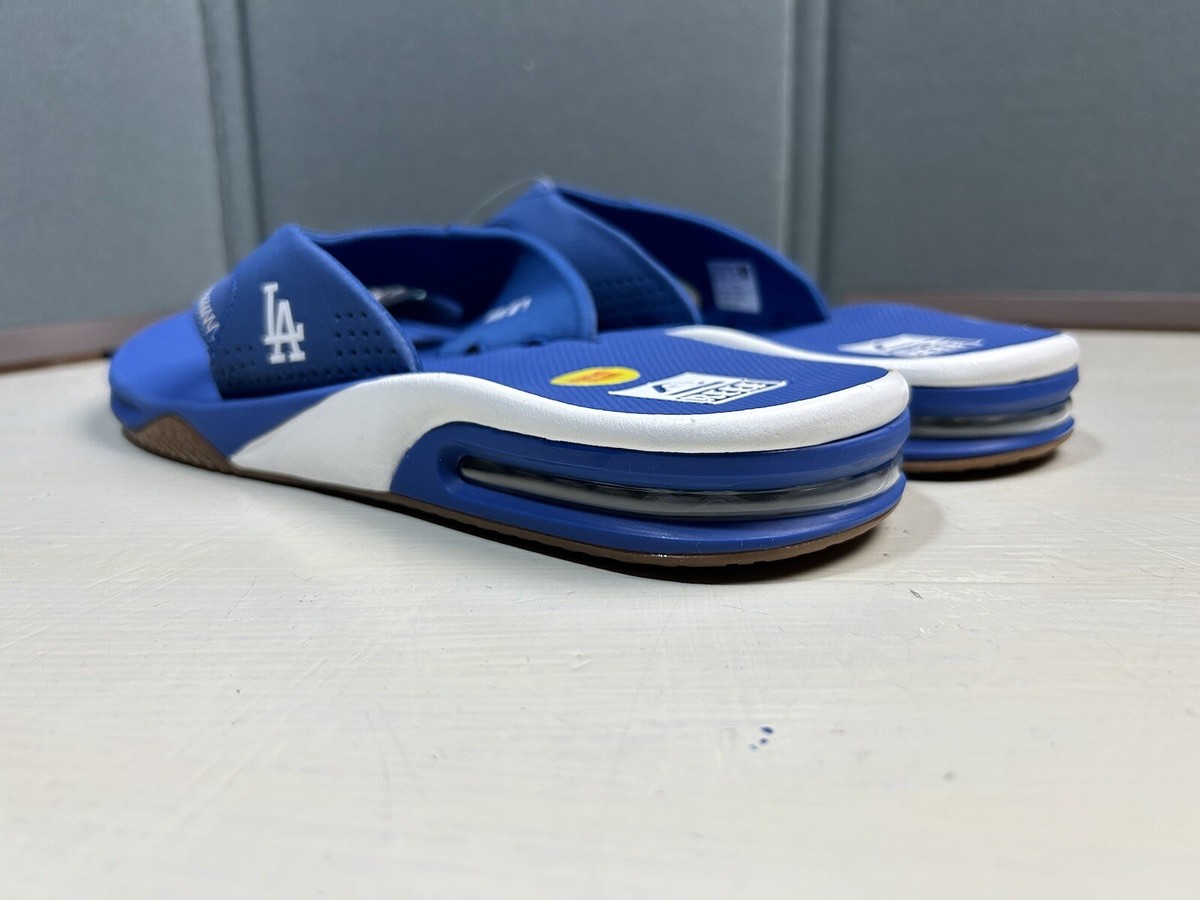 Reef Fanning LA Dodgers MLB Team Men Size Blue Flip Flop Sandals