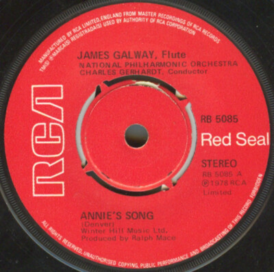 James Galway - Annie's Song 7'', Single Very Good Plus (VG+)