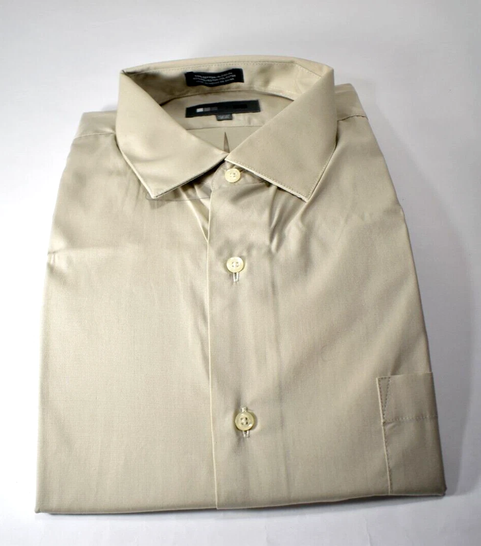 Chemise à rayures vintage pour homme - Chemise ample à manches longues - Chemises décontractées, beige, M