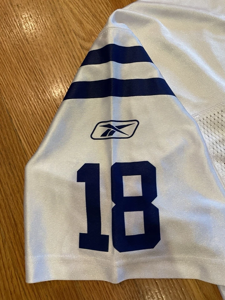 Indianapolis Colts Peyton Manning NFL Fútbol Super Bowl Camiseta Reebok On Field Foto 4 de 4