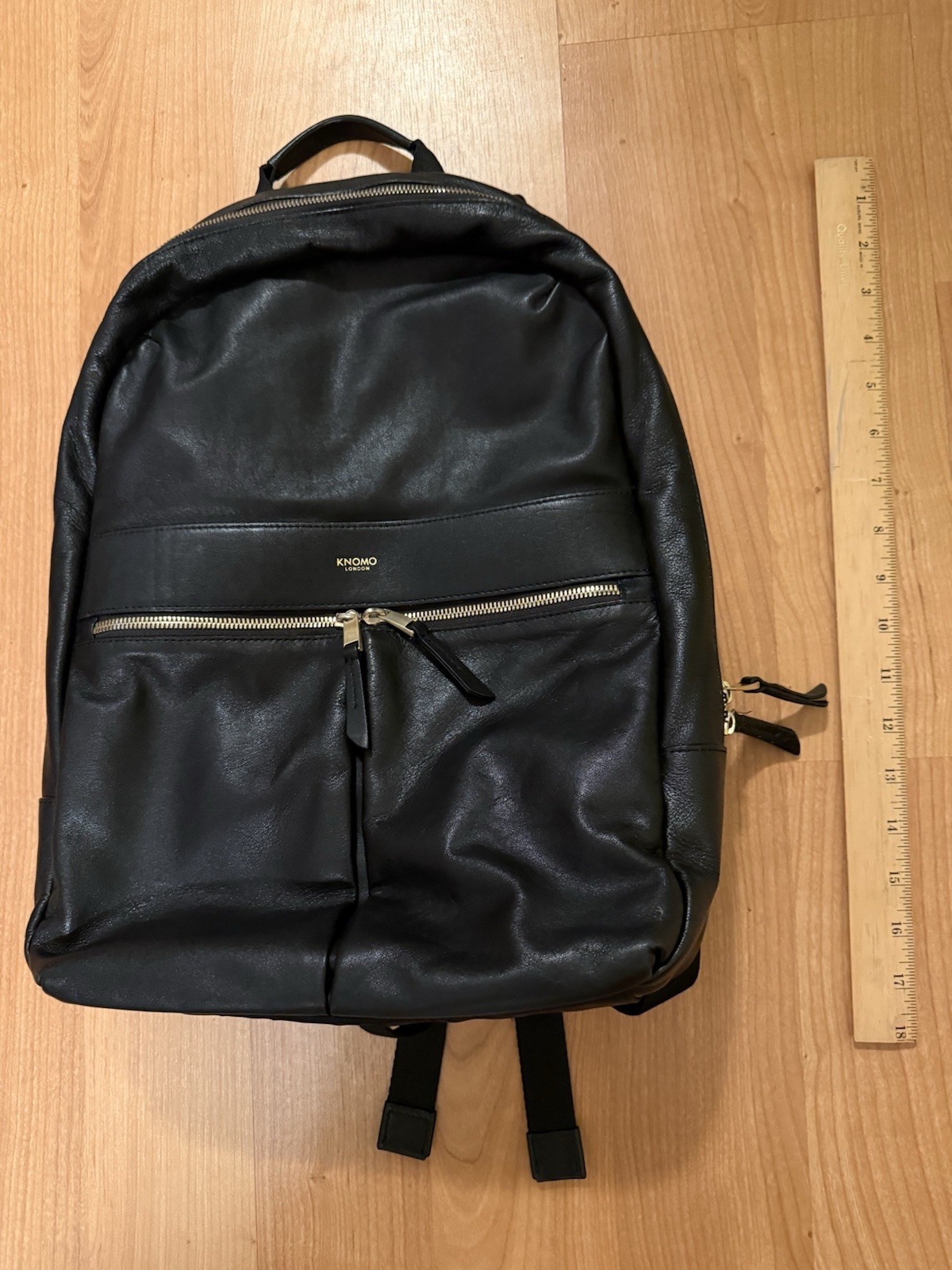 KNOMO London Leather Laptop Bag Computer Backpack