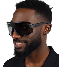 Sport Goggles Men's Outdoor Cycling Windproof Sunglasses Mirrored Shades Blue