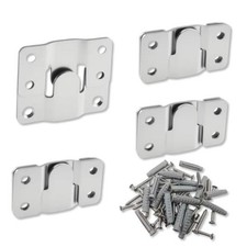 4-Pairs Flush Mount Brackets 56x30mm, Heavy Duty Stainless Steel Interlocking