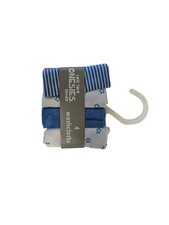 Baby Washcloths 4-Pack Blue Soft Cotton Newborn Infant Brand New