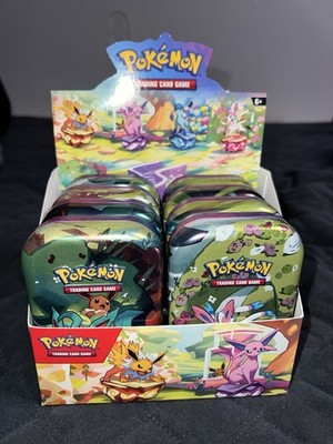 PRISMATIC EVOLUTIONS MINI TINS NO PACKS (DISPLAY BOX+COIN+ART CARD)