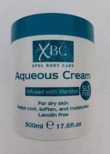 XBC AQUEOUS CREAM, INFUSED WITH MENTHOL, FOR RELIEF OF DRY SKIN 500ml