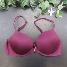 Victoria's Secret Bra Women's 34D Plum Push-Up Underwire Padded