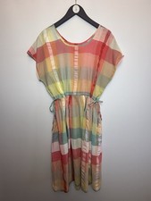 Women's Lightweight Colourful Summer Dress Handmade Size Large Multicoloured