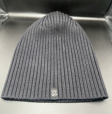 Lululemon Black Ribbed Beanie Hat Solid Knit Style One Size Men's
