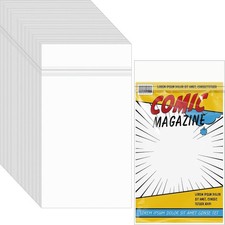 Archival Quality Clear Plastic Sleeves - 100 Pack for Comic Storage Protection