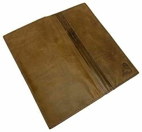 Genuine Leather Long Bifold Checkbook Cover Wallet Multi Card Pocket Holder USA - Picture 7 of 10
