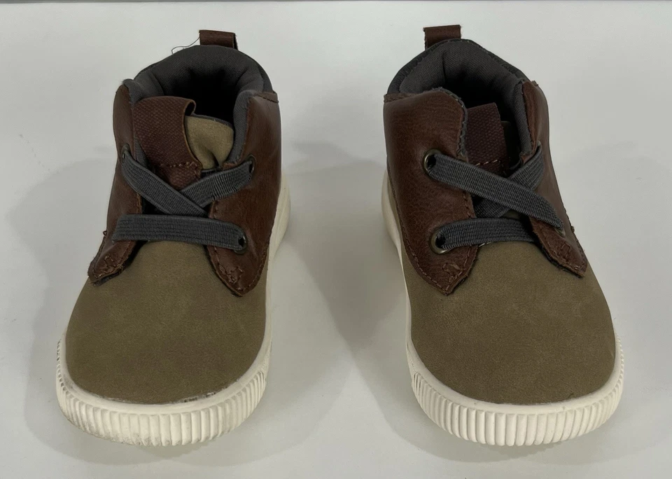 Bota de aventura CARTER'S marrom Willis infantil cano alto sapato casual tamanho 5m - Imagem 2 de 4