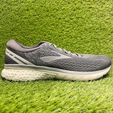 Brooks Ghost 11 Mens Size 11 Gray Silver Athletic Running Walking Shoes Sneakers