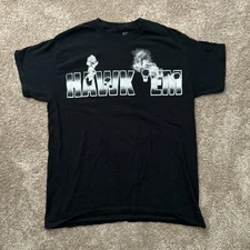 Vlone X Pop Smoke Hawk Em' Tee Size Medium