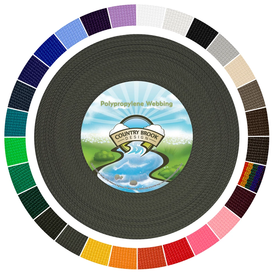 Correas verde oliva Drab de 1" - 30+ colores - Correas de polipropileno EDC, 10 yardas Foto 2 de 4