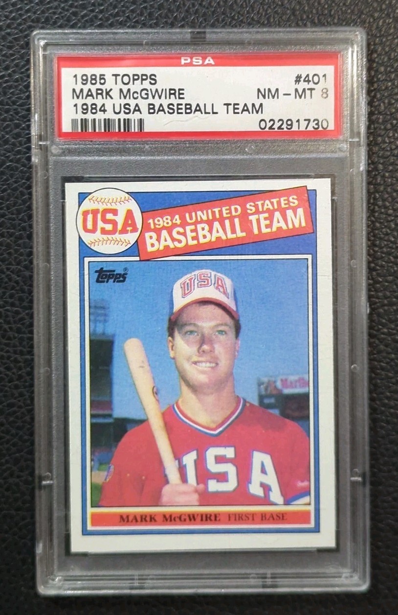 1985 Topps #401 Mark McGwire PSA 8 Rookie RC