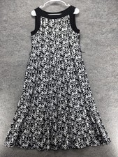 Perceptions New York Dress Womens L Black Flo...