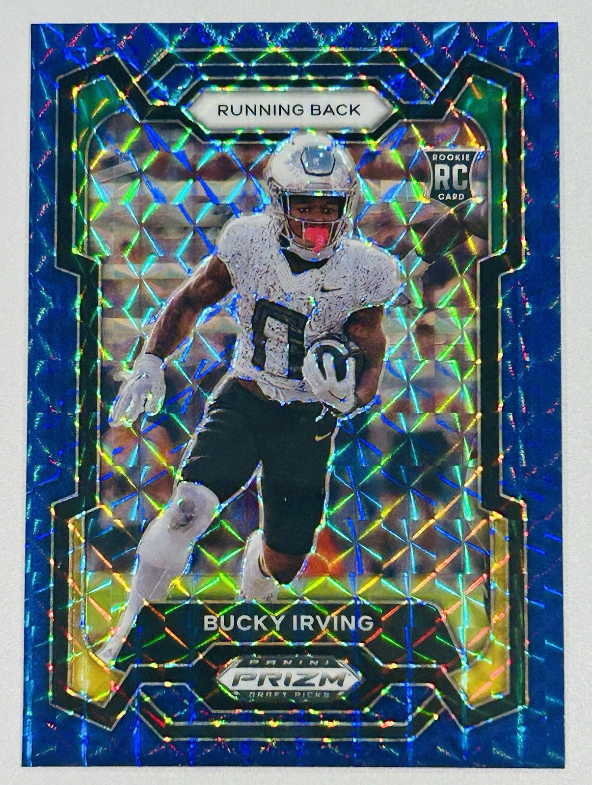 Bucky Irving 2024 Prizm Draft #172 ROOKIE Blue Finite Prizm RC /89 Buccaneers