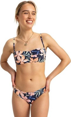 Roxy Into The Sun Multi Bandeau Tropical Bikini Set UK Größe 10 (M) UVP 70 £