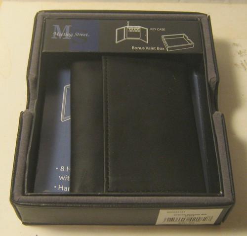 MEETING STREET Black Leather BENTON Key Case NEW in Valet Box11 NO RESERVE!!
