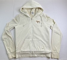 Victoria's Secret PINK VS Full Zip Hoodie Faux Fur Lined Gold Bling S Y2K