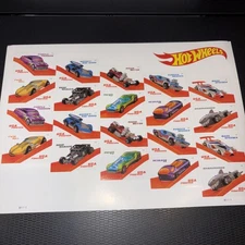 USPS FOREVER STAMPS "HOTWHEELS", 20 STAMPS PER SHEET