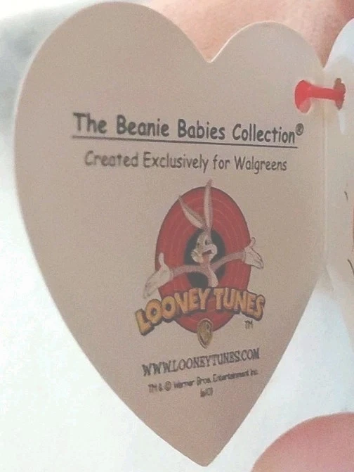 Ty Beanie Baby "Bugs Bunny" de Looney Tunes - Exclusivo de Walgreen con etiqueta  Foto 4 de 4