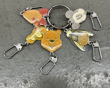 Vintage Winnie The Pooh, Piglet, Tigger  Eeyore Enamel Keychain Plus Mickey