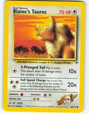 Blaine's Tauros - 64/132 Gym Heroes - Pokémon TCG - 2000 on eBay