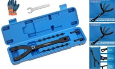 15PCS Pulley Holder Tool Kit, Universal Pin Spanner Wrench Set, 1/2" Drive