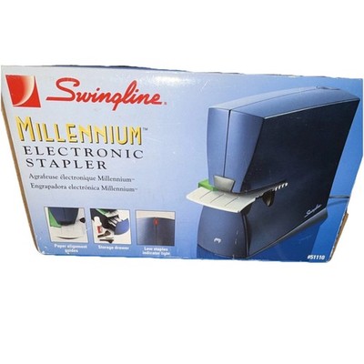 Swingline Millennium Electronic Stapler 51110 w/ Alignment Guides & Drawer