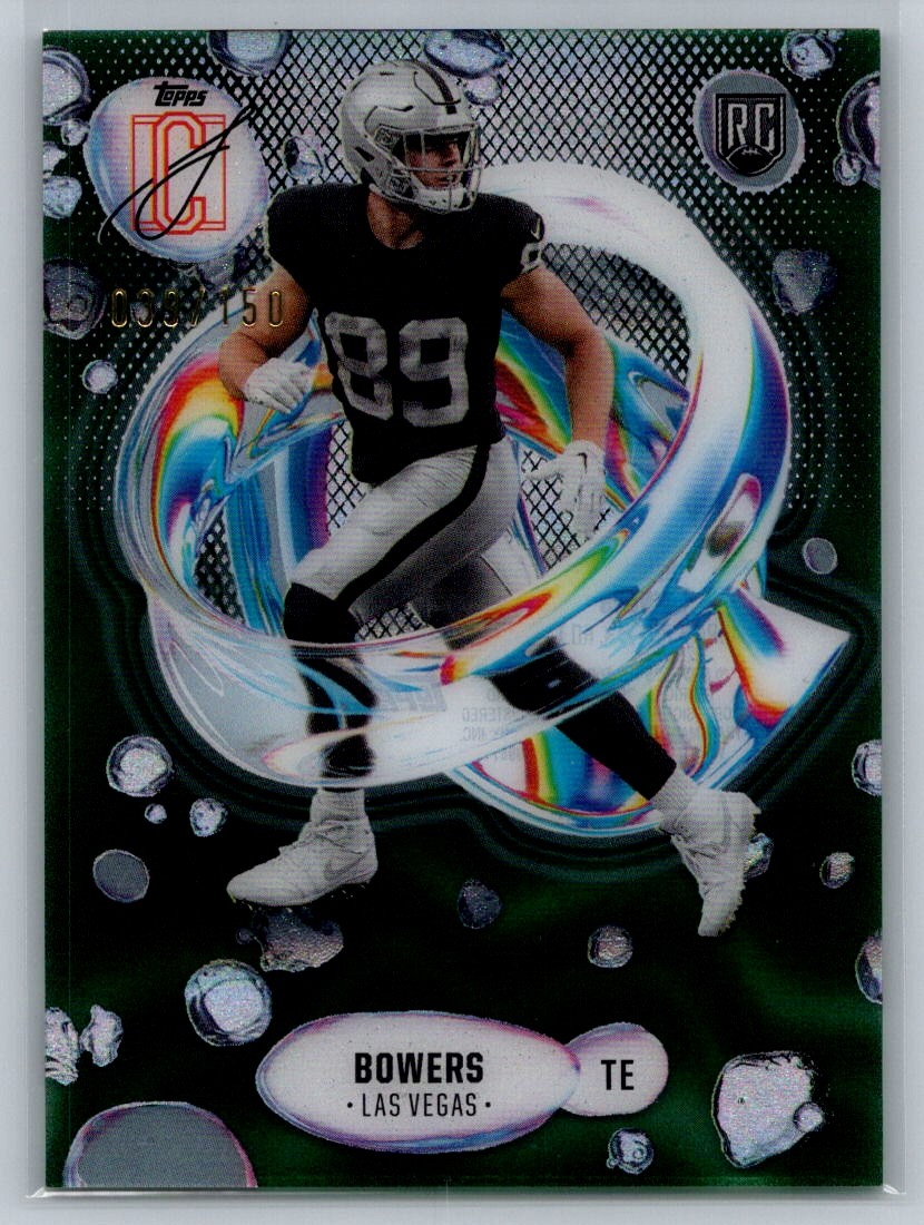 2024 Topps Signature Class #F-6 Brock Bowers Fluidity Green #/150