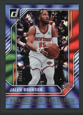2024-25 JALEN BRUNSON 48/75 PANINI DONRUSS FRANCHISE FEATURES LASER LIGHT BLUE