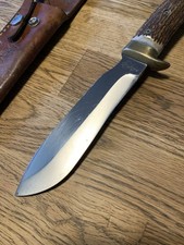 Jagdmesser Hirschkrone Messer Taschenmesser Hirschhorn Horngriff Klinge