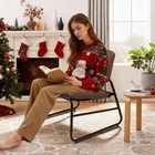 Modern Accent Chair Faux Leather Armless Sling Accent Chairs Comfy Upholstere...