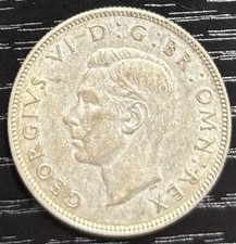 1943 Great Britain Silver Two Shillings AU